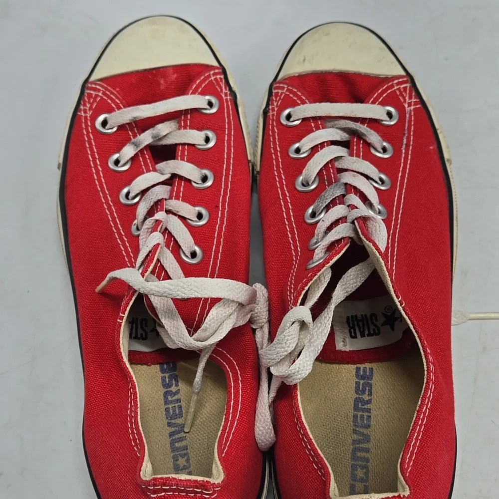 Converse Red and White Sneakers 9W 7M - Picture 4 of 12